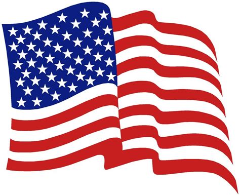 American flag waving clipart - WikiClipArt