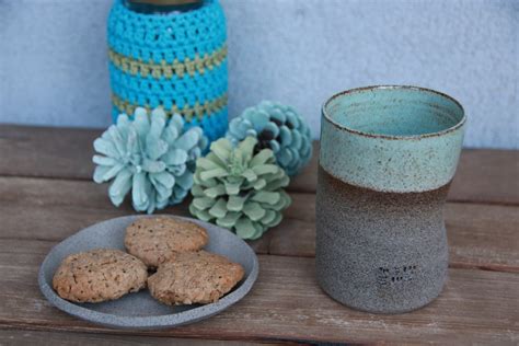 Ceramic Cup Pottery Ceramic Cup Turquoise Ceramic Cup | Etsy