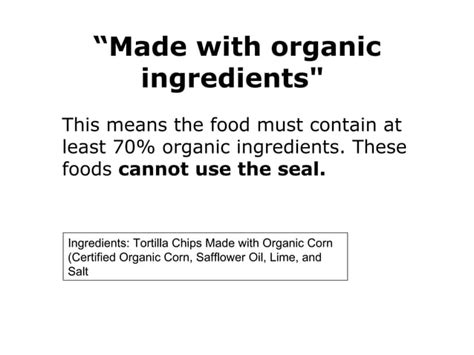 Organic food labeling | PPT