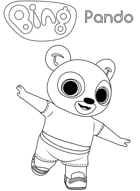 Coloriage Pando de Bing - télécharger et imprimer gratuit sur ColoriageEnfant.Com