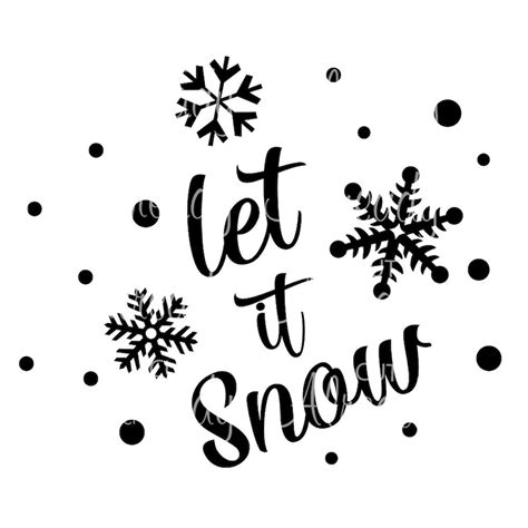 Let It Snow SVG Christmas SVG Instant Digital Download - Etsy