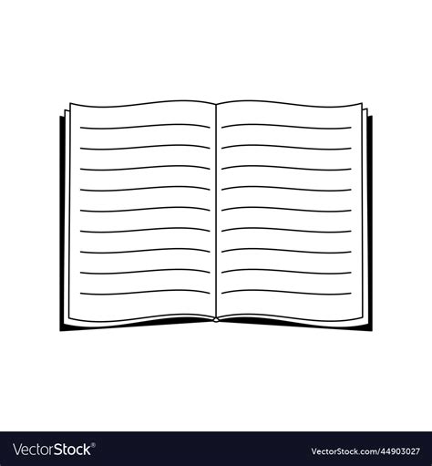 Open book in flat style design template page Vector Image