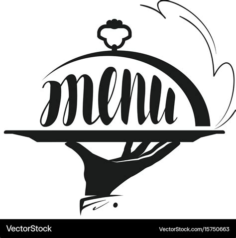 Food service catering logo icon for design menu Vector Image