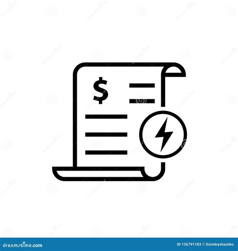 Energy Utility Bill. Electricity Bill Icon. Invoice Icon. Cashier ...