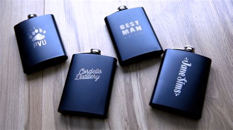 Laser Engraving Metal Flasks