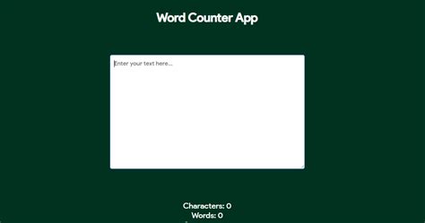 Simple Word Counter App in JavaScript Free Source Code | SourceCodester