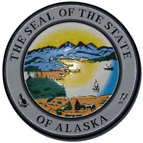 Buy Alaska State Seals official wooden plaques & podium logo emblems