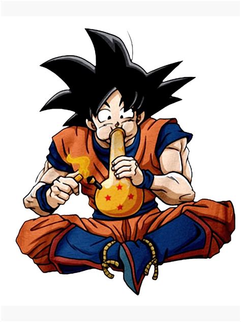 "Funny Goku Smoking" Poster for Sale by Nodali | Redbubble