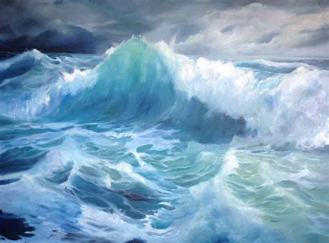 ocean,sea waves contemporary art by Nancy Lajeunesse | Landscape ...