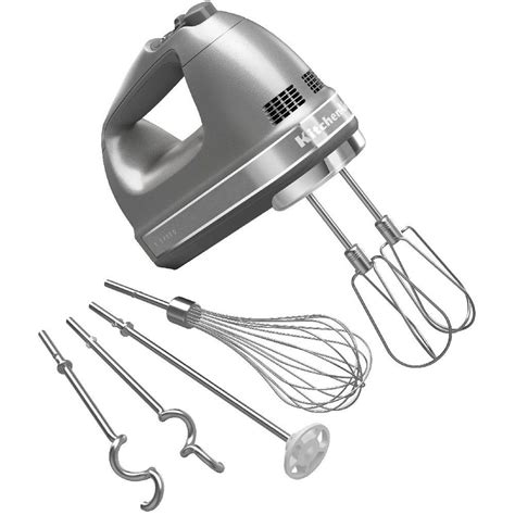 KitchenAid Hand Mixer 9-Speed Contour Silver Stainless Steel Quiet Lightweight 883049260846 | eBay