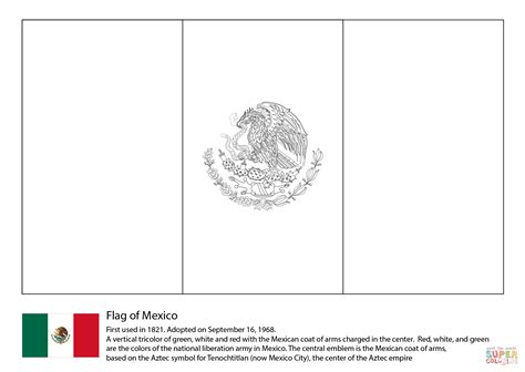 Printable Mexican Flag Coloring Page, Web mexico flag coloring pages: