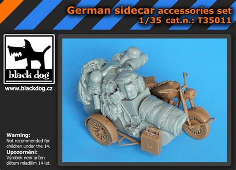 T35011 1/35 German sidecar accessories set Blackdog