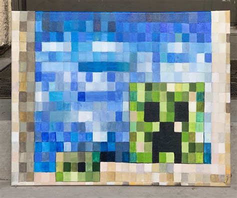 Creeper Painting | Painting for kids, Painting, Pixel art