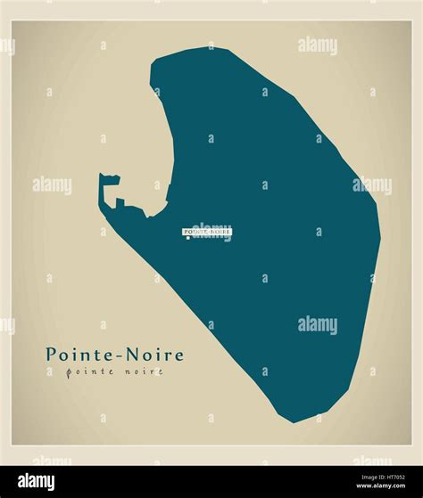 Modern Map - Pointe-Noire CG illustration silhouette Stock Vector Image & Art - Alamy