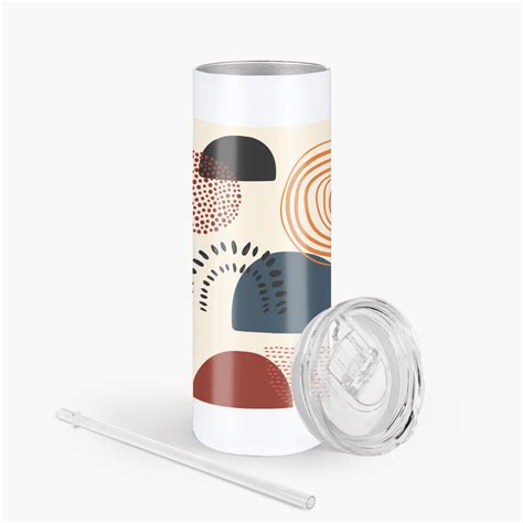 White Tumblers with Straw Gooten Print On Demand