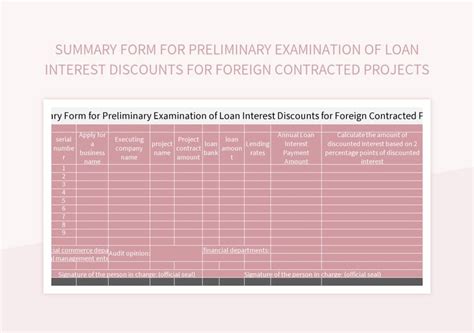 Free Loan Interest Discount Templates For Google Sheets And Microsoft ...