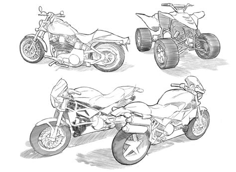 Motorbike Drawing Techniques :: Behance