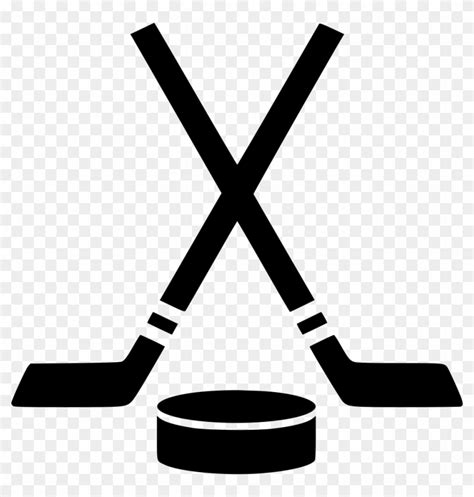 Hockey Puck Sticks Comments - Ice Hockey Stick Svg, HD Png Download ...