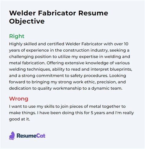 Top 17 Welder Fabricator Resume Objective Examples