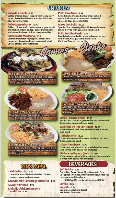 Menu for Fajita Grill in Valparaiso, Indiana, United States