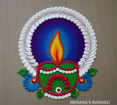 Diwali Rangoli Designs With Diya