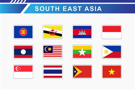 Flag of south east asian countries 4968770 Vector Art at Vecteezy