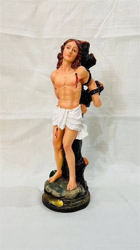 12 Inch Poly Marble St Sebastian Statue | Lacorona