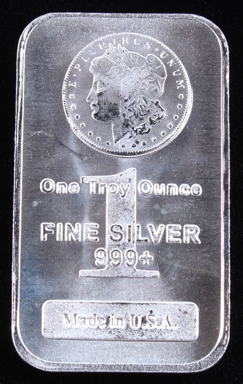 1 Troy Ounce .999 Fine Silver "Morgan" Commemorative Bullion Bar | Pristine Auction