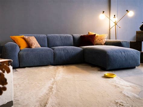 Denim Sectional Sofa With Chaise | Baci Living Room