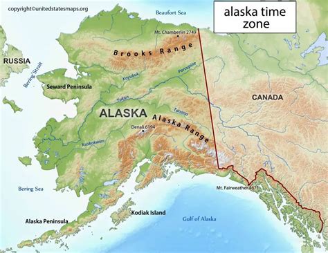 Alaska Time Zone Map | Map of Time Zones in Alaska