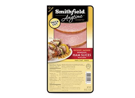 Anytime Favorites Hickory Smoked Boneless Thick Cut Ham Slices - 4 Pack, 16 oz. | Smithfield