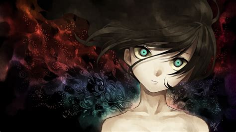 Boy with black hair and green eyes anime character HD wallpaper | Wallpaper Flare