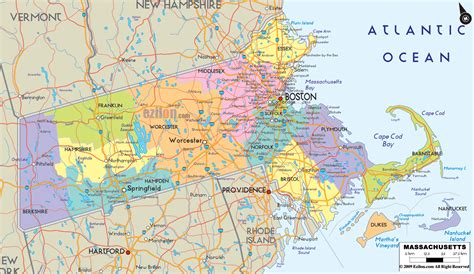 Map Of Massachusetts Towns And Counties