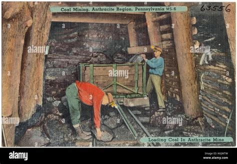 Coal mining, Anthracite Region, Pennsylvania. Loading coal in ...