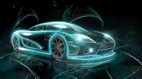 Abstract Sports Car HD Wallpaper | Car Wallpapers | Neon car, Cool car pictures, Car hd