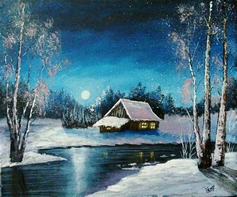 Beautiful Winter Scenery Drawing - Polish your personal project or design with these scenery ...