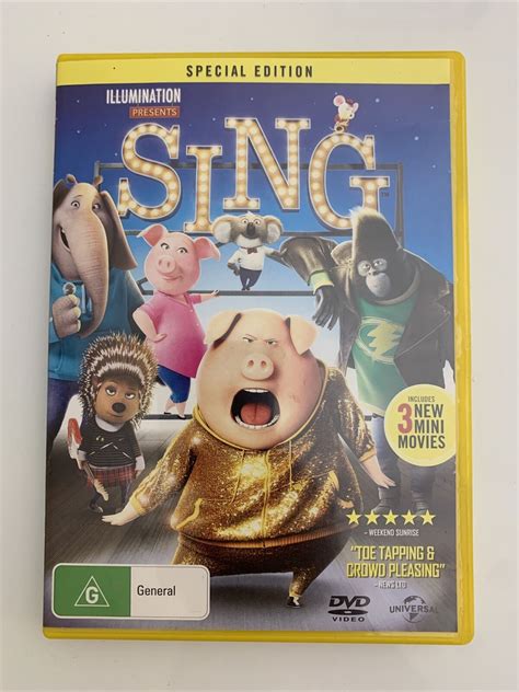 Sing - Special Edition (DVD, 2016) Animated Film Region 4 – Retro Unit