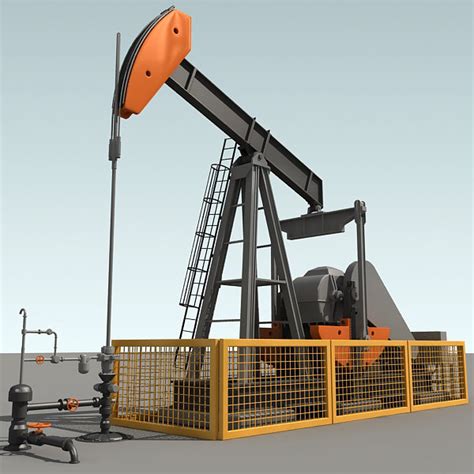 oil pump jack 3d c4d