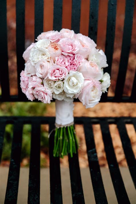 Pale Pink Garden Rose and Carnation Wedding Bouquet