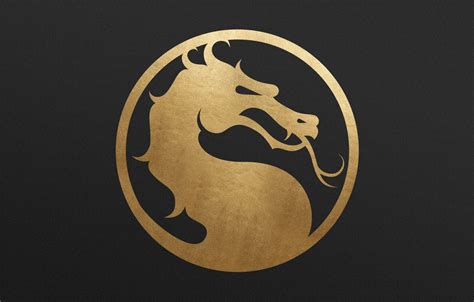 Wallpaper logo, gold, dragon, metall, Mortal Kombat 11 images for ...