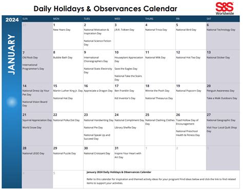 January 2024 Calendar With Holidays - Ted Lexine