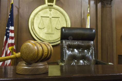 Gavel And Judge's Chair In Courtroom Stock Photo - Image: 29662914