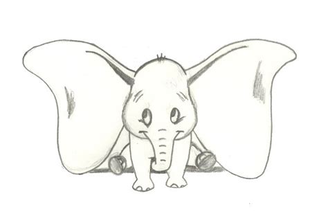 Disney #22 - Dumbo | Cartoon drawings, Drawing cartoon characters, Cartoon drawings disney