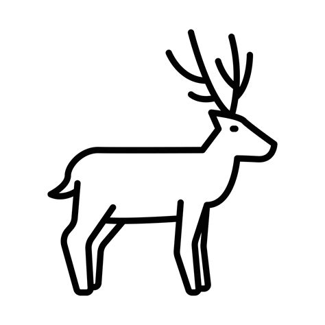 Deer Outline Icon Animal Vector 5162959 Vector Art at Vecteezy