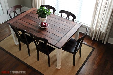 DIY Farmhouse Table | Free Plans | Rogue Engineer