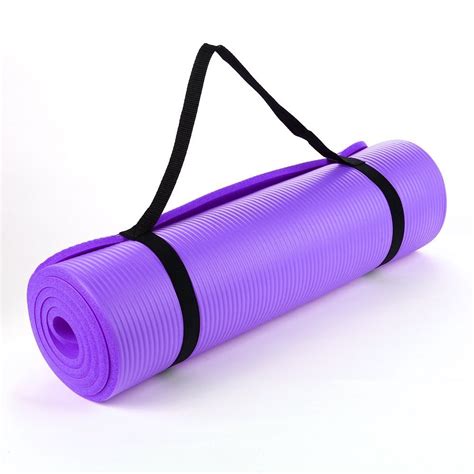 PURPLE 15MM NBR YOGA MAT, Thick yoga Mat size 15mm x 60cm x 190cm Long For comfort.