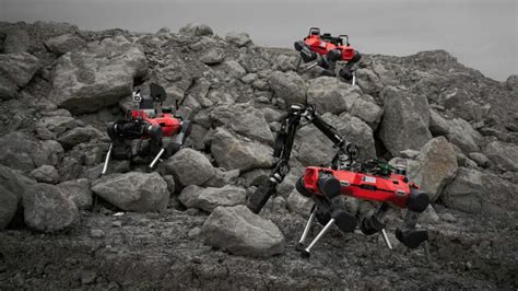 Team of legged robots to explore challenging lunar surfaces