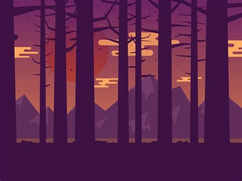 Fantasy Forest | Fantasy forest, 2d game background, Landscape illustration