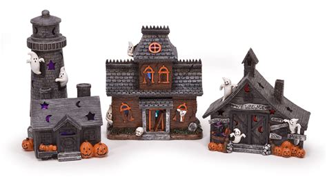 Buy Mark Feldstein & Associates Spooky Halloween Color Changing Pre-Lit LED Haunted House ...