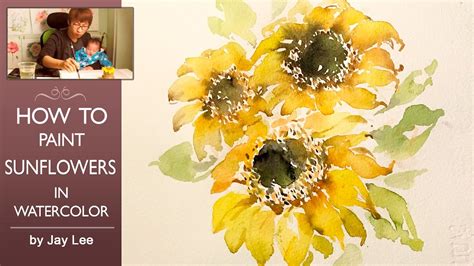 How To Paint A Sunflower In Watercolor - Touch Paint